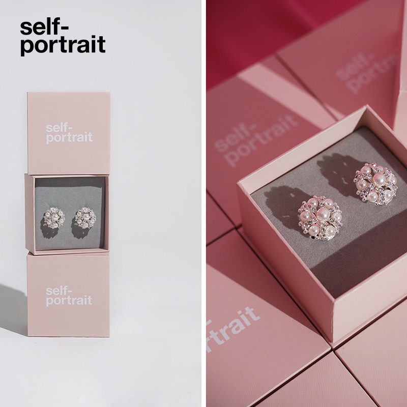 self-portrait autumn winter drill with ear clip-Taobao