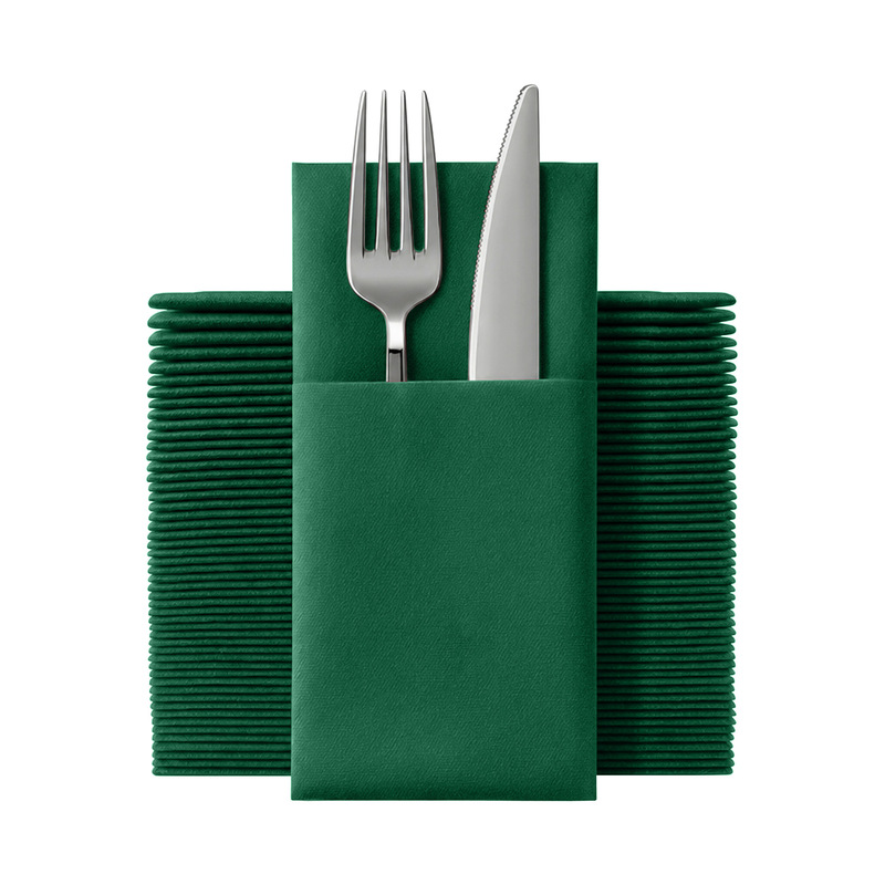 Christmas Dust-Free Napkins with Cutlery Pocket Xmas Green Napkins with Cutlery Pocket Christmas Dust-Free Napkins with Cutlery Pocket Xmas Green Napkins with Cutlery Pocket