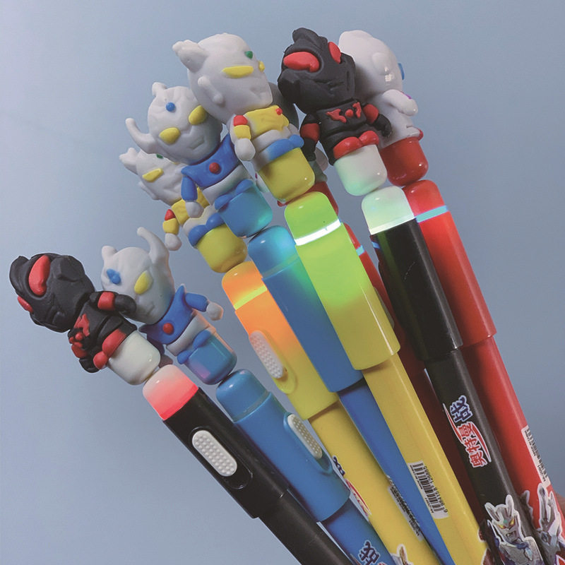 Ottman's middle sex pen net red magnet swivel pen can be folded and luminous tumbler tumbler pen elementary school students cool water pen black