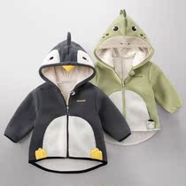 Boys polar fleece jacket winter clothes 2022 childrens tops autumn and winter clothes baby baby cardigan girls baby clothes