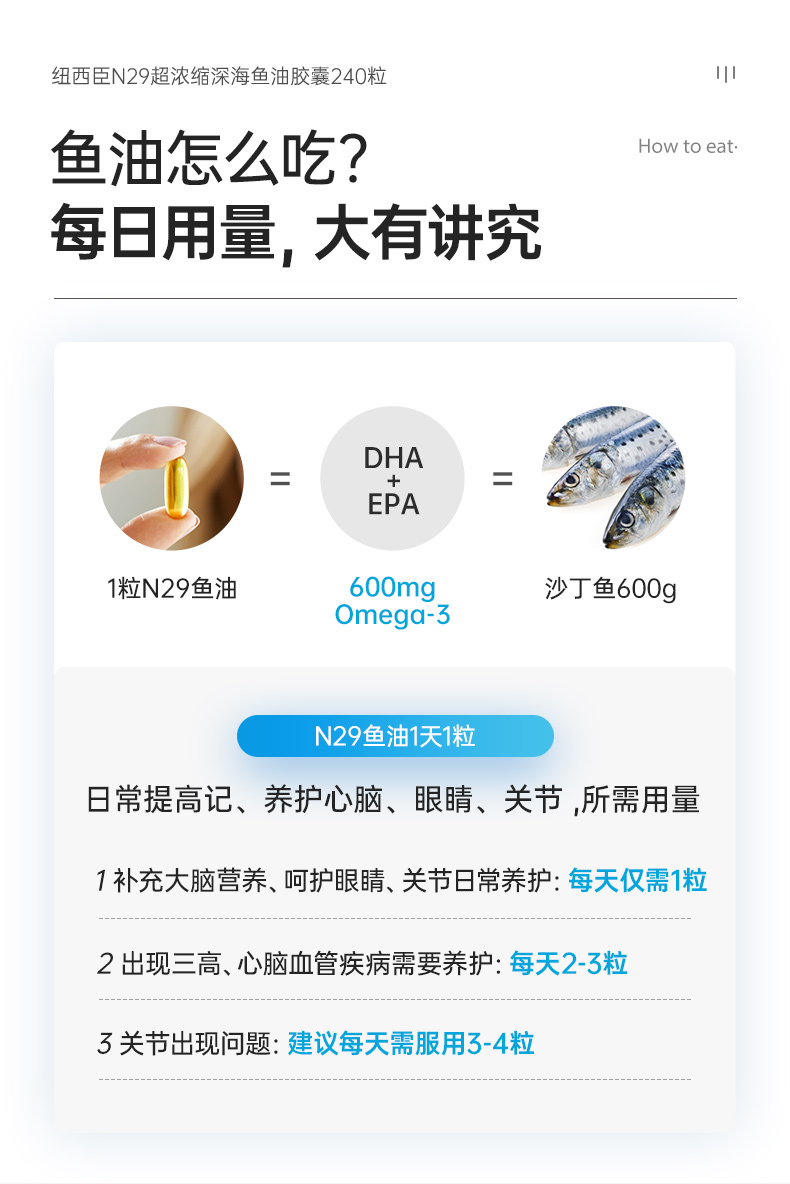 澳洲进口深海鱼鱼油omega3软胶囊N29