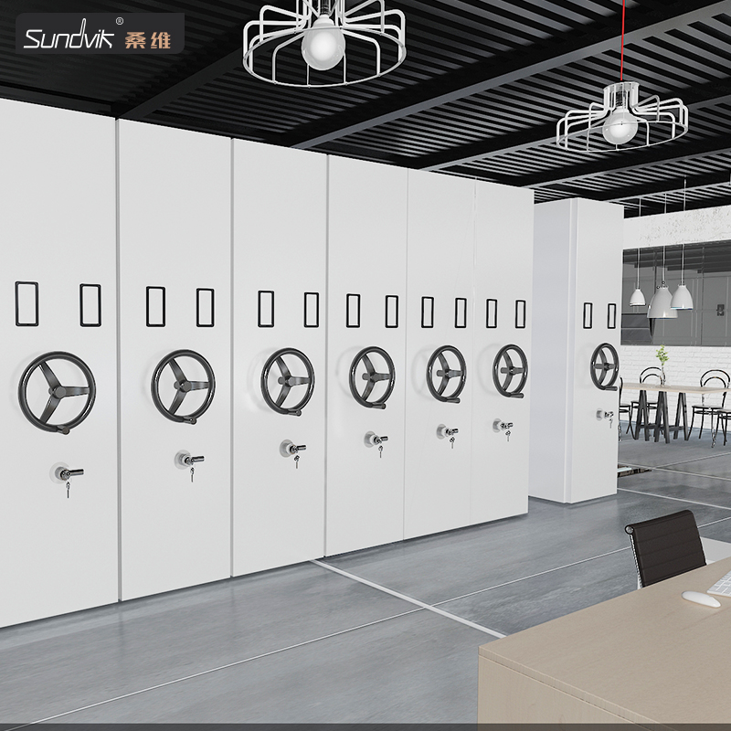 Sanwei intensive rack file room dense cabinet mobile hand-operated electric file rack certificate cabinet data rack file cabinet