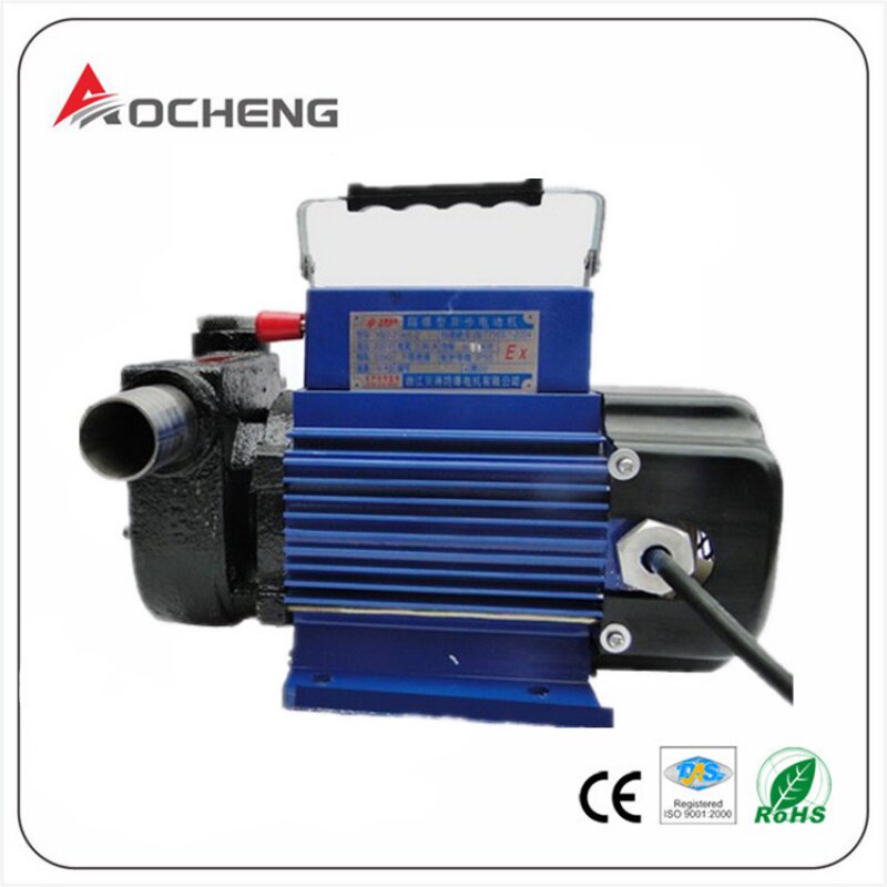220V large flow gasoline explosion-proof 80L explosion-proof oil pump Self-priming pump methanol refueling pump Small vehicle oil pump
