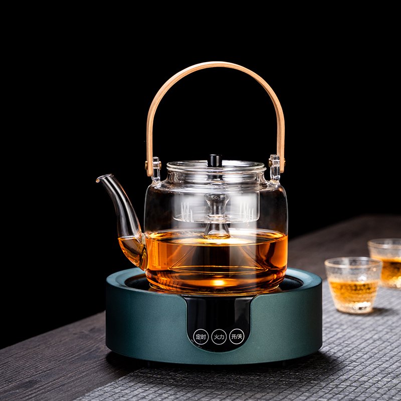 Fengxiang Electric Ceramic Stove Tea Maker Household Mini Small Induction Cooker Glass Steam Boils Black and White Flower Tea Boils Water and Keeps Water