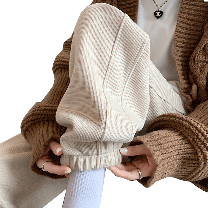 White sweatpants for women in autumn and winter 2025 new style