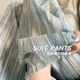 Tie-dye hollow wide-leg pants for women summer thin 2026 new high-waist drape casual lazy style ice silk cool pants