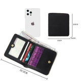 Бумажник, короткая ультратонкая сумка через плечо, складной картхолдер, кожаный кошелек, из натуральной кожи