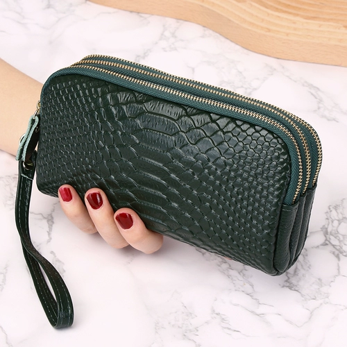 Маленькая сумка клатч, длинный универсальный кошелек, кожаная небольшая сумка для матери, из натуральной кожи