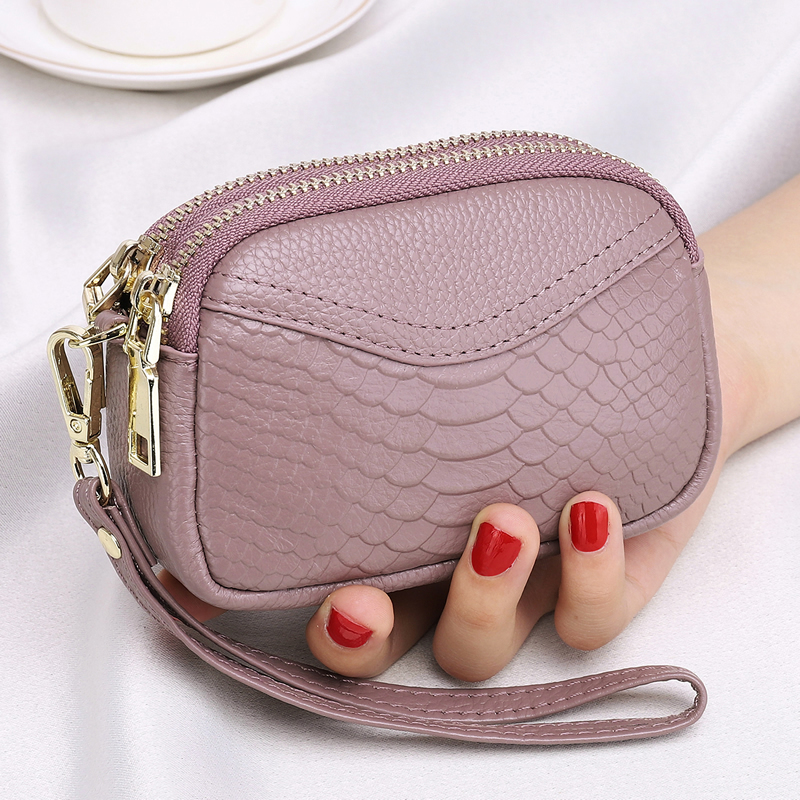 Genuine Leather Coin Purse for Women, Mini Wallet, Simple and Cute, Cowhide Soft Leather, Versatile Hand-Held Key Bag, Coin Bag