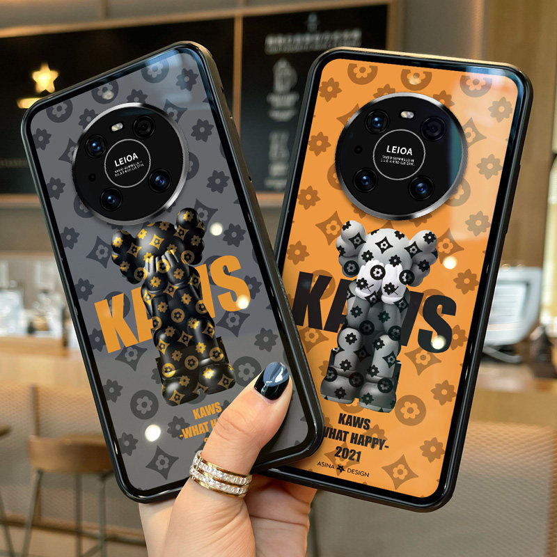 Huawei Mate40Pro Cell Phone Case Transparent Glass Mate30ePro Cover 40Pro All-inclusive Lens Shatterproof Internet Red 40e New Cute Women Creative Hip Hop