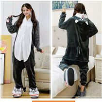 Two Ha Pyjamas Couples Conjoined Mens Secondary Metas Home Hassedge Flannel Suit Woman Cute Cartoon Boy