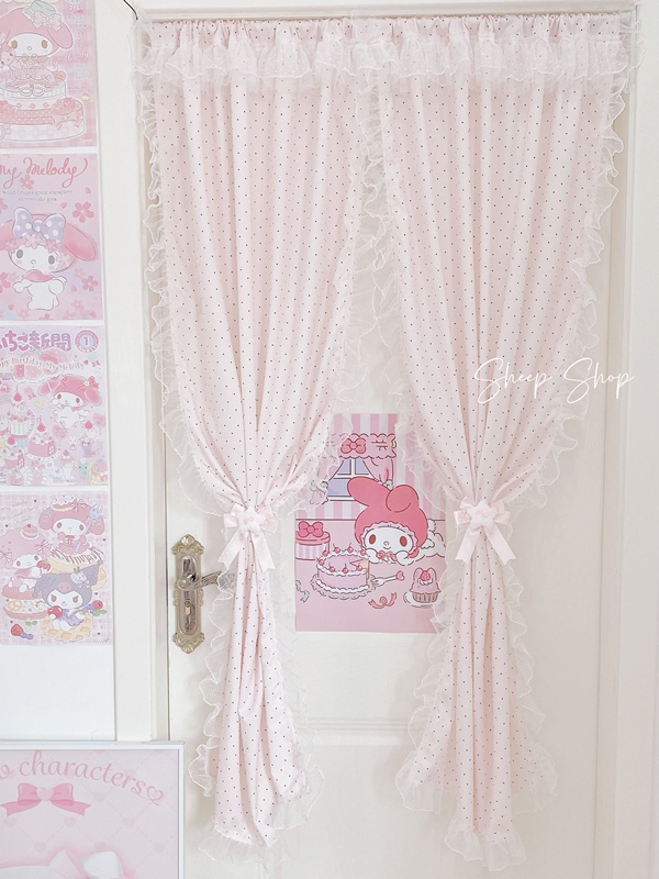 【Sweet Dreamland Extended Edition】Little Sheep Can'T Sleep Original Door Curtain, Cabinet Curtain, Decorative Curtain, Short Window Curtain