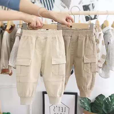 Boys pants 2020 Spring and Autumn new children Korean casual pants men's treasure foreign style overalls small children's pants