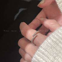 Advanced sense diamond design ring female fashion personality ins tide niche opening adjustable Net red chic ring