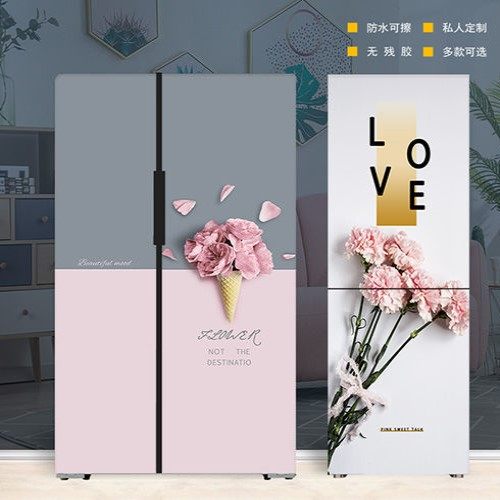 Fridge Sticker 3d Solid creative Nordic light lavish stickers Full post Refurbished Post Modern Minimalist Creative Decoration Sticker