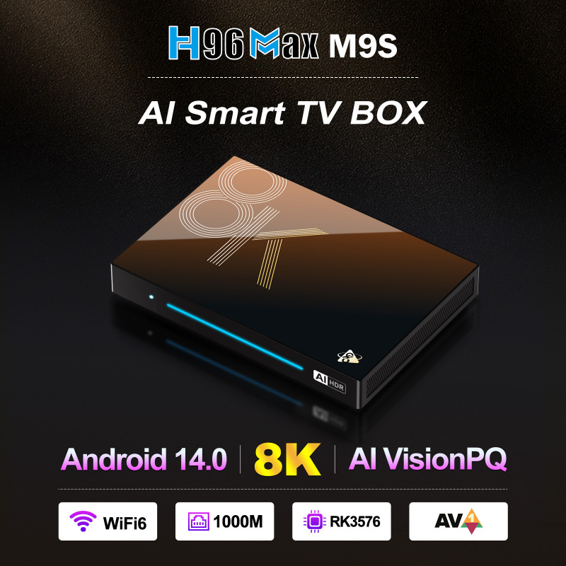 Cross-border H96 MAX M9S TV box RK3576 Android 14 wifi6 AI Cross-border H96 MAX M9S TV box RK3576 Android 14 wifi6 AI