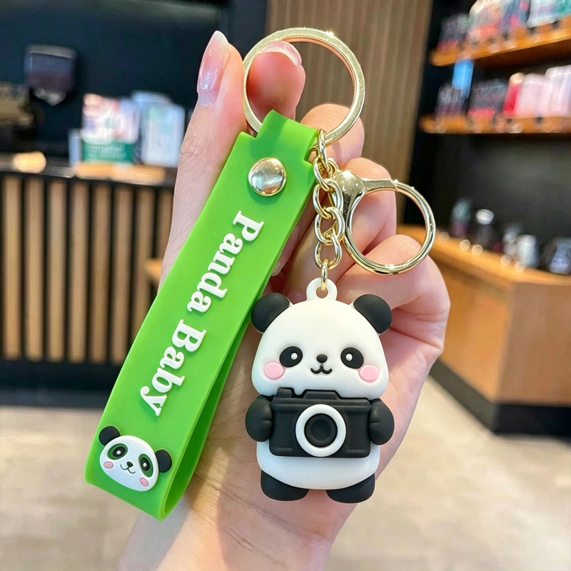 3D Soft Rubber Panda Keychain Bag Pendant Student Small Gift Souvenir for Tourist Attractions, Shopping Malls, Campus Activities Wholesale 3D Soft Rubber Panda Keychain Bag Pendant Student Small Gift Souvenir for Tourist Attractions, Shopping Malls, Campus Activities Wholesale