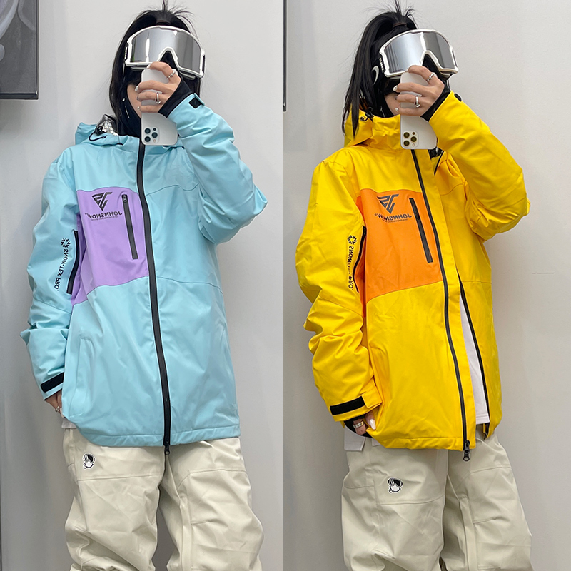 John Snow new snowboard suit cardigan zipper women's men's double board tide brand waterproof warm breathable suit - Taobao