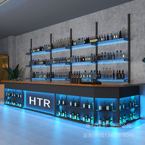 工业风酒吧吧台清吧收银台柜台餐厅吧台转角定制台球厅前台接待台