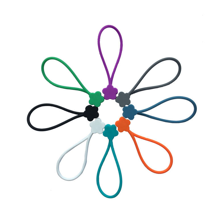 8 Color Plum Silicone Magnet Wire Winder Magnetic Clip White Board Magnet Clips Ear Machine Wire Rationales 8 Winder Mail-Taobao