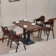 Одна таблица 4 стула кофе коричневый