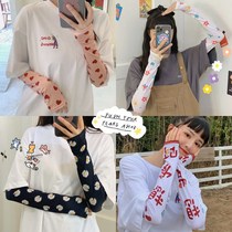 Sleeve female ins Ice sleeve All-round sunscreen hand sleeve sleeve arm protection tide gloves Net red ice screen red shake sound Hyuna wind sleeve