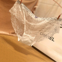 Lace underwear women Summer thin hollow transparent sexy low waist sweet breifs temptation hot ladies underwear