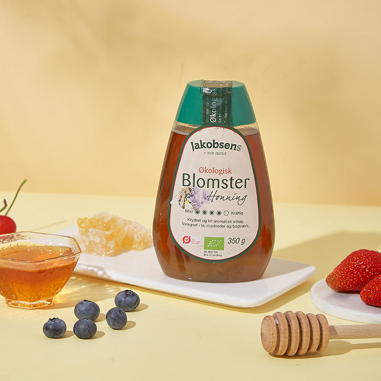 临期 丹麦进口 Jakobsens 雅各布森 天然有机百花蜂蜜 350g挤压瓶装 天猫优惠券折后￥19包邮包税（￥79-60）洋槐蜂蜜可选