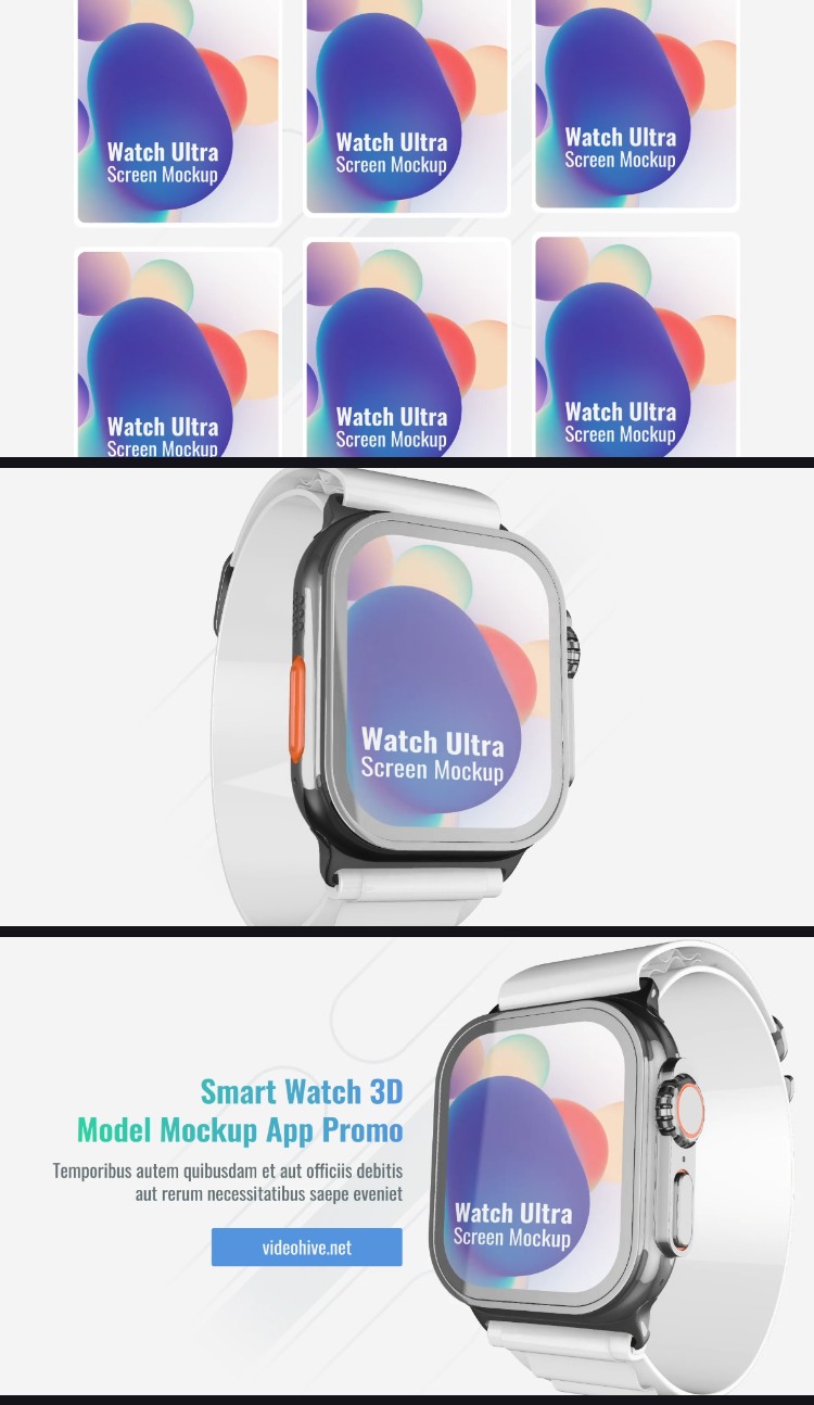 apple watch ultra APP UI  苹果智能手表设计展示动态动效AE模版插图6