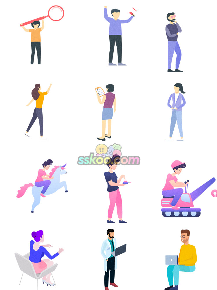 抽象扁平小人人物场景等距插画AI矢量插画插图设计素材图片插图11