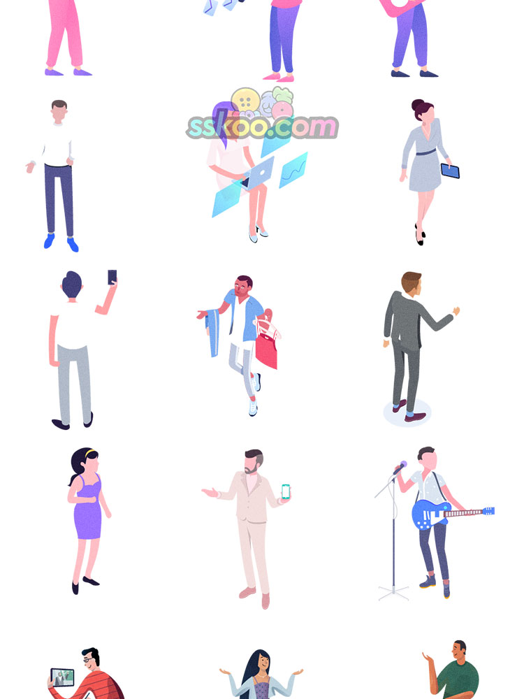 抽象扁平小人人物场景等距插画AI矢量插画插图设计素材图片插图6