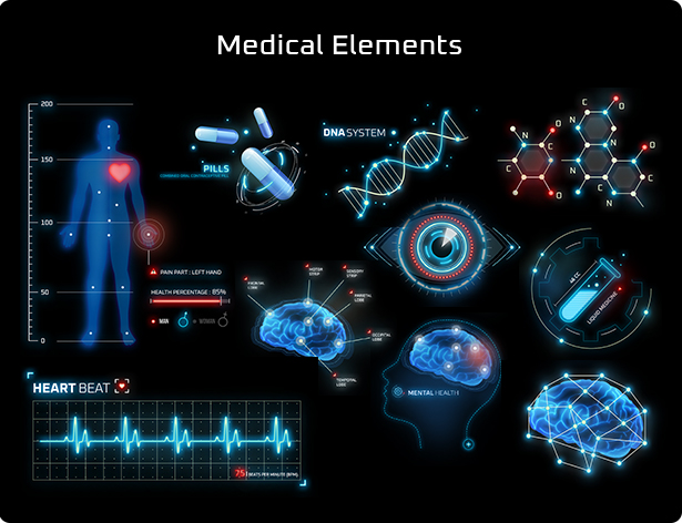AE脚本523个HUD科技感赛博朋克霓虹发光UI元素图形动画素材AE模板插图25