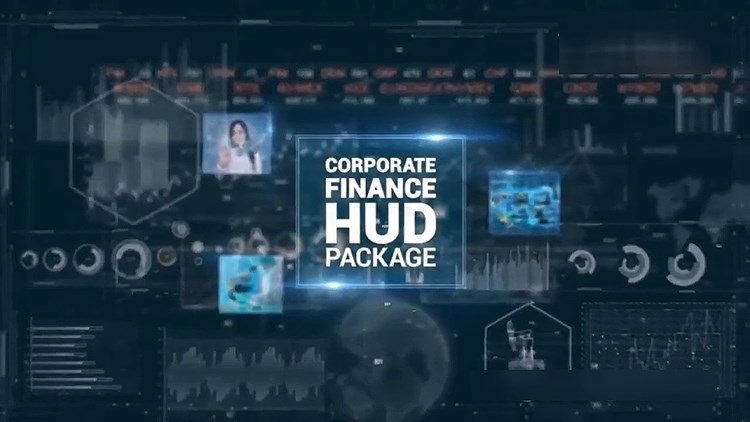 高科技公司企业风格包装动画动态视频HUD科幻UI界面展示AE模板插图2