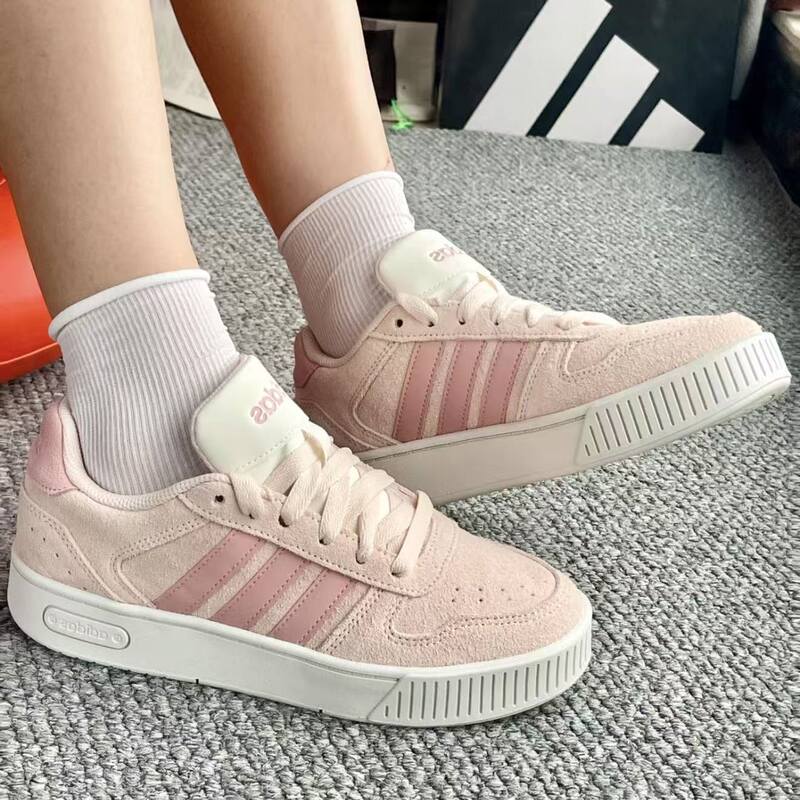 Adidas D-Pad Classic Synthetic Leather Cow Split Leather Small Serrated Sneakers Pink Kh8222