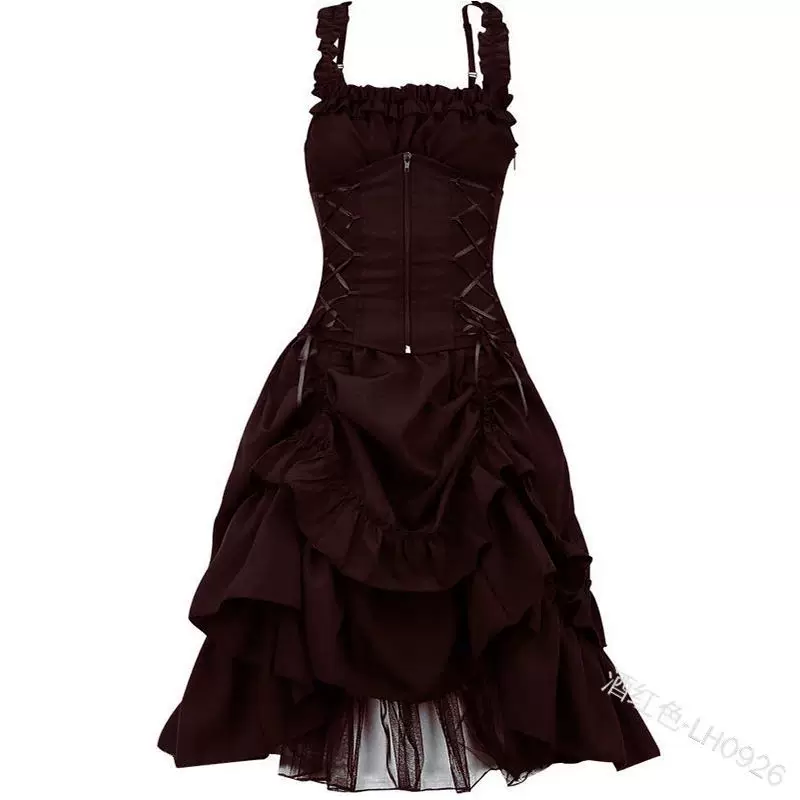 Платье в викторианском готическом стиле 2023 5XL для женщин VE Body DOS RETRO LOLITA