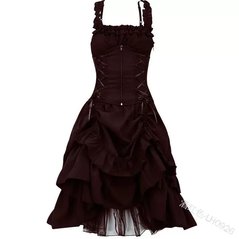 Платье в викторианском готическом стиле 2023 5XL для женщин VE Body DOS RETRO LOLITA