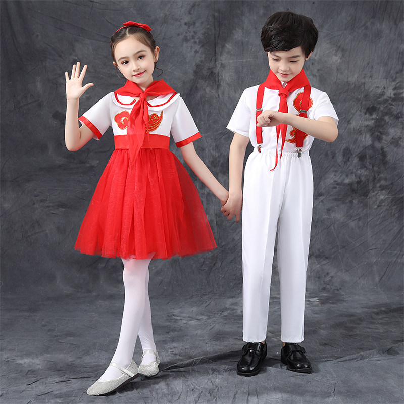 National Day children's chorus costumes costumes recitation costumes performance costumes primary and secondary school students girls' chorus costumes