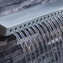 Stainless steel waterfall outlet landscape flow sink fish pond water curtain water curtain wall stacked water circulation outlet