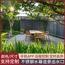 Stainless steel waterfall water outlet landscape flow sink villa stainless steel folding water waterfall water curtain garden water curtain wall