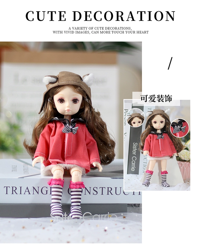 Luo FEIYA BJD búp bê mô phỏng búp bê công chúa váy mỹ cô gái món quà sinh nhật đồ chơi búp bê cho trẻ em