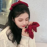 Большая заколка для волос с бантиком, красные шпильки для волос, ткань, аксессуар для волос, популярно в интернете