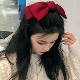 Большая заколка для волос с бантиком, красные шпильки для волос, ткань, аксессуар для волос, популярно в интернете