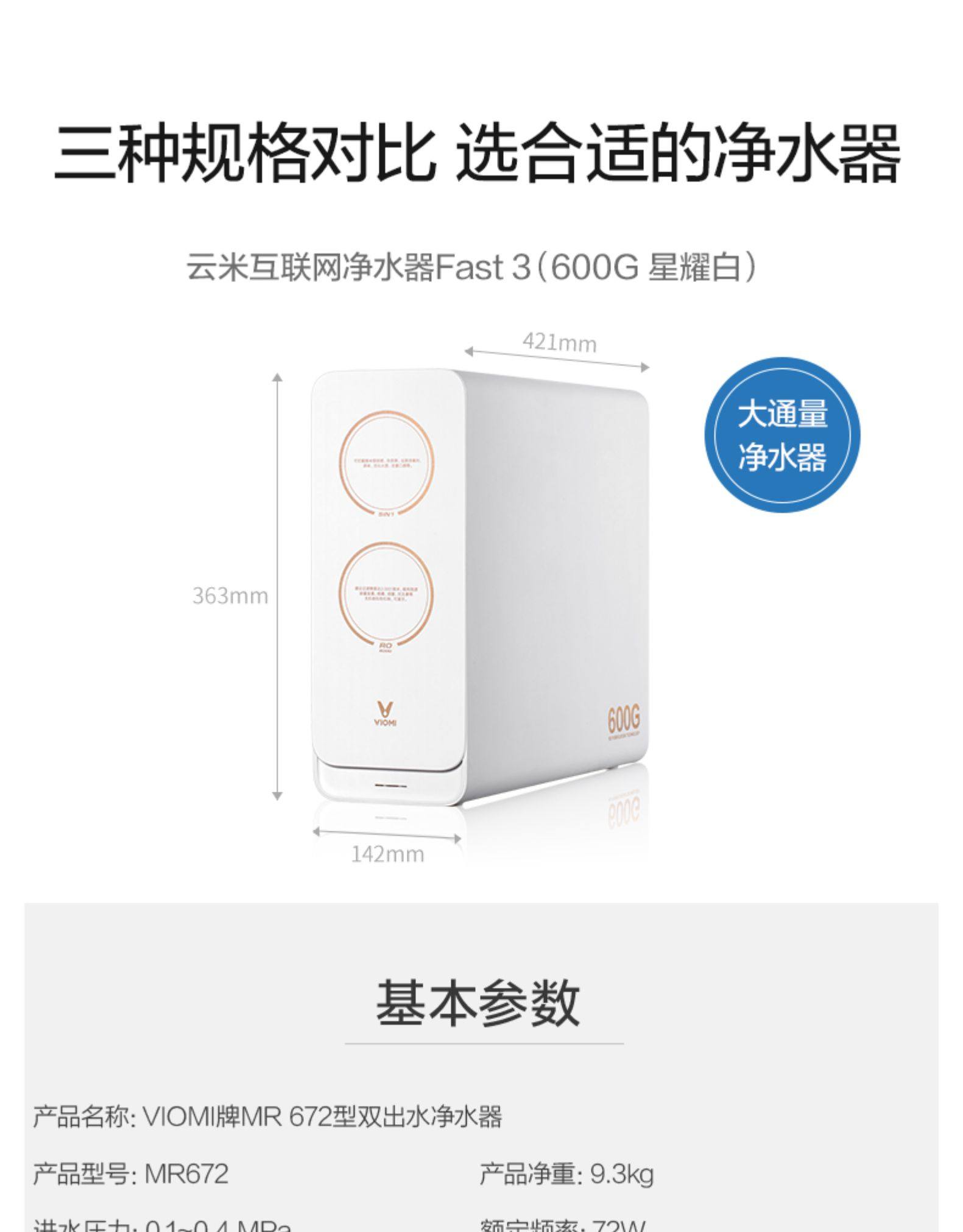 云米 VIOMI 云米 Fast3-600G RO反渗透净水器 图17