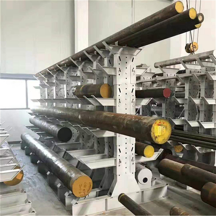 Warehouse Heavy-type shelving single-sided cantilever adjustable for dismantling metal frame steel tube plate light cable frame