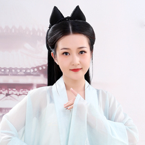 Hanfu one-piece hairband hair bun hair accessories Ancient style lazy hair bag Ancient costume styling headband female wild Ming headdress