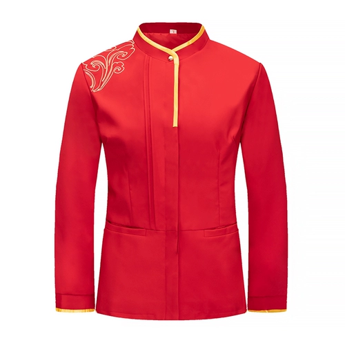 Китайский ресторан официант рабочая одежда длинная женская чайная домика, кейтеринг, одежда горячий горшок в ресторане Отель осень и зимние сетки мужчины