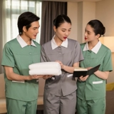 Очистка служба работы короткие -костюм мужчина и женщины дышащие садовые озеленение уборщики обслуживания рабочей силы Учистка имущество Уборка Уборка