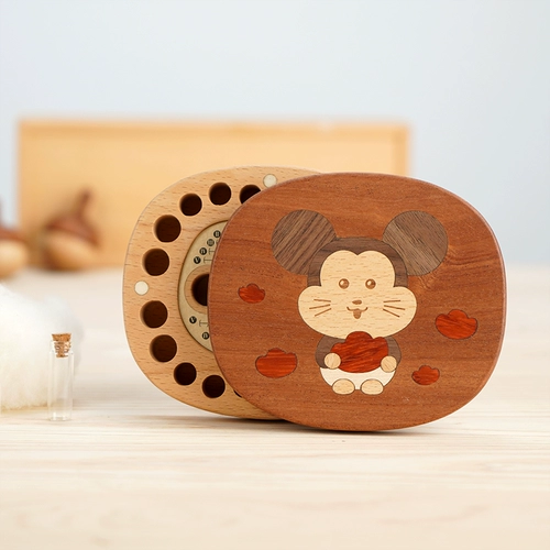 woodpapa Маленькая мышь лиственная коробка мальчик, ребенок, меняющий зубы и лиственное ящик для хранения девочка, запоминающаяся волосы.