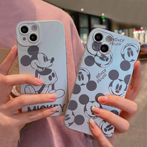 Cute cartoon Mickey applies Apple 13promax mobile phone shell iphone13 new 12 plated 11 female x soft shell xr personality creative xsmax lovers 13pro high