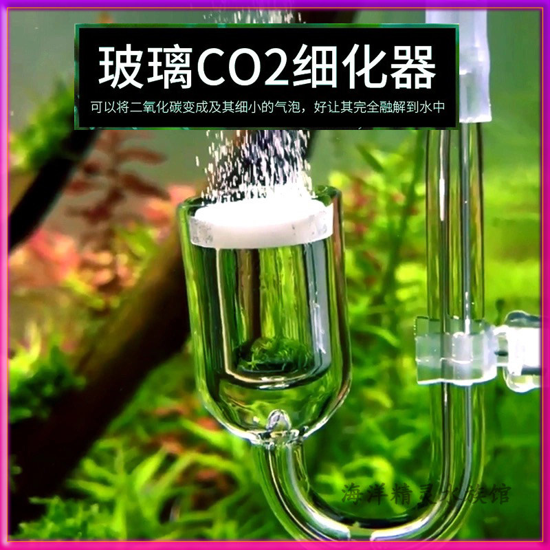Glass carbon dioxide refiner CO2 diffuser diffusion barrel atomizer water tank dissolver ceramic refinement